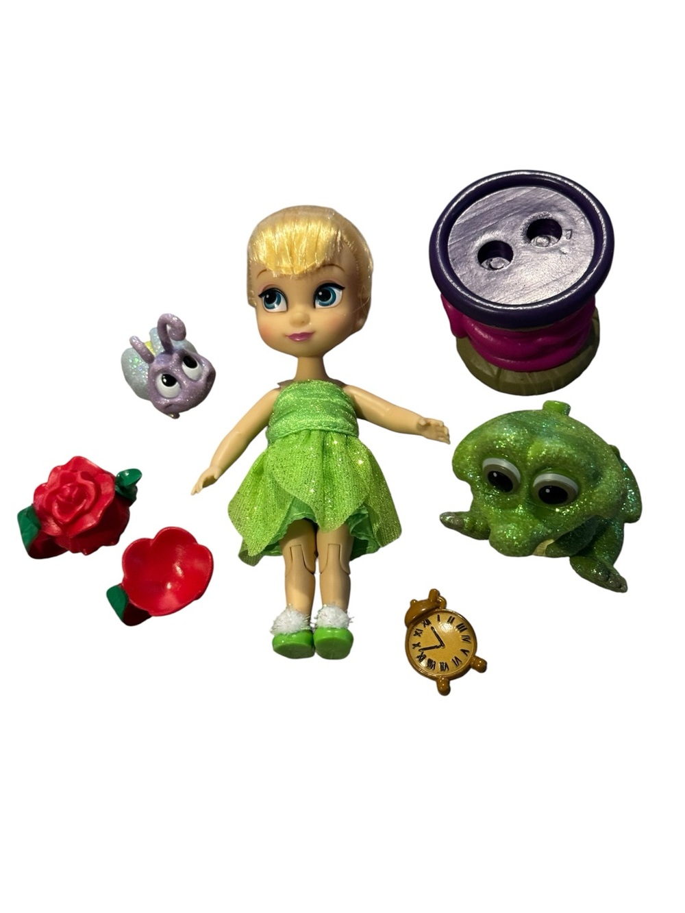Disney Animator's Collection Tinker Bell Doll & Blaze Lightning Bug Crocodile